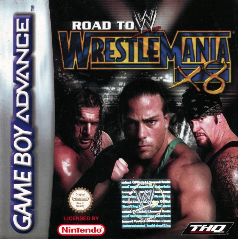 Capa do jogo WWE Road to Wrestlemania X8